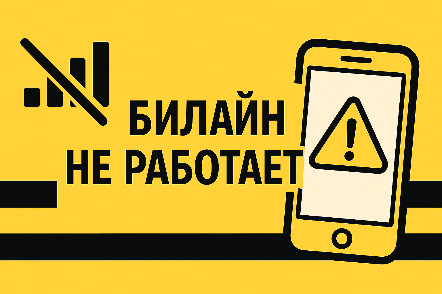 📶 Билайн не работает 3 июля 2025: массовый сбой связи и интернета в регионах